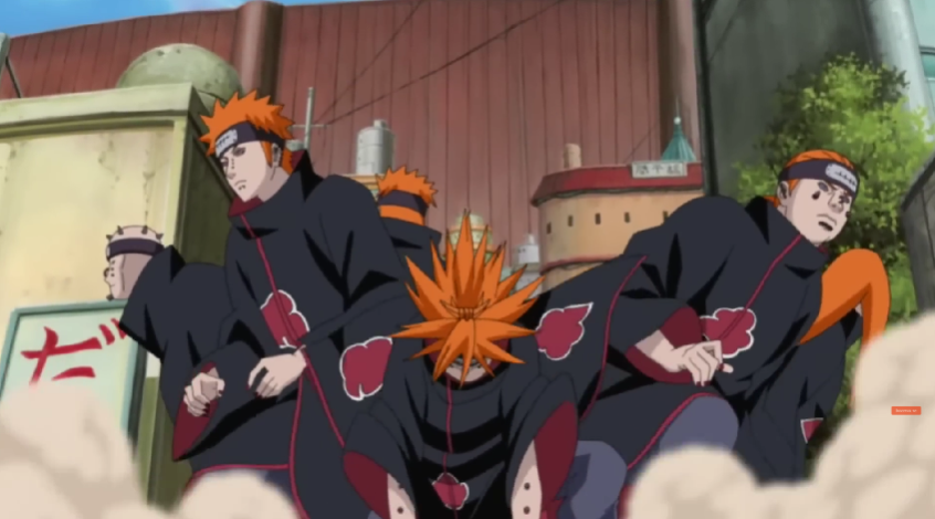 Image shows the six paths of Pain, all rinnegan abilities, six paths of pain abilities.